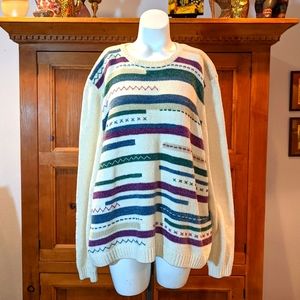 VTG Alfred Dunner Coogi Style Sweater Women's Size XL